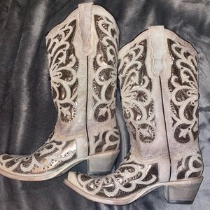 White Corral boots